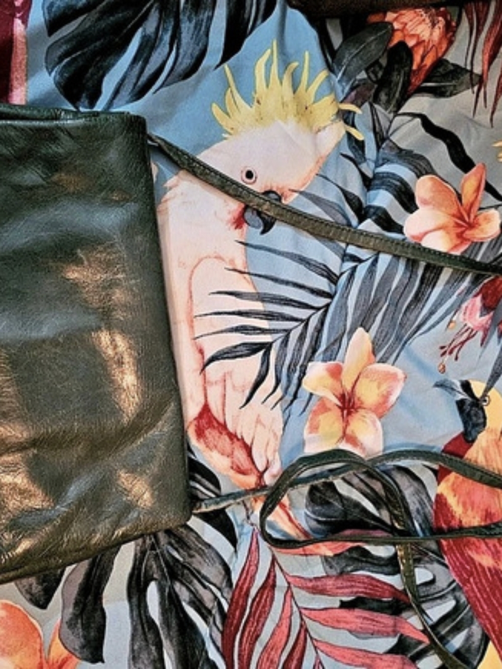 Hobo Green Leather-Look Crossbody Bag